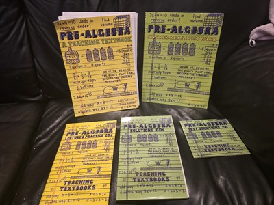 Teaching Textbooks Pre Algebra set of 5 - 2 books, 3 sets of CDs