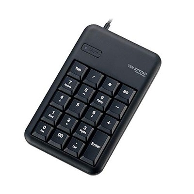 Elecom TK-TCM013BK kabelgebundene Ziffernblock-Membran Größe S 10 Millionen Mal