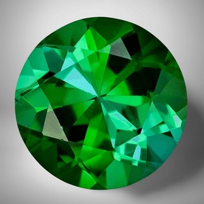 Green Tourmaline Round Cut Gemstone 3.80 Cts - 11 mm VVS Precious Jewelry Gem #