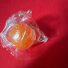 Orange Sensory Stress Ball Fidget Toy Squishy Gel Ball in Clear Wrapper