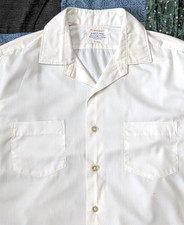 VTG 60s Penney's Towncraft Mens Cotton Blend Wash n Wear Classic White Button Up