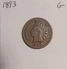 1893 INDIAN HEAD CENT GOOD 1C COPPER