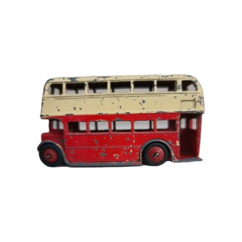 Vintage Dinky Toys AEC Double Decker Bus 29C Cream & Red Meccano Ltd England