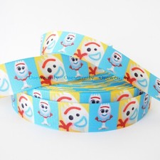Per Metre - Forky - Toy  Story- 22mm - Printed Grosgrain Ribbon/Cake/ Bow /Craft
