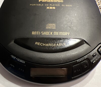 Vintage Panasonic Portable CD Player SL-205 Anti-Shock Memory XBS