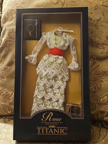 Franklin Rose Titanic Tea Dress Ensemble come nuovo per 15 in bambola - Foto 4 di 19