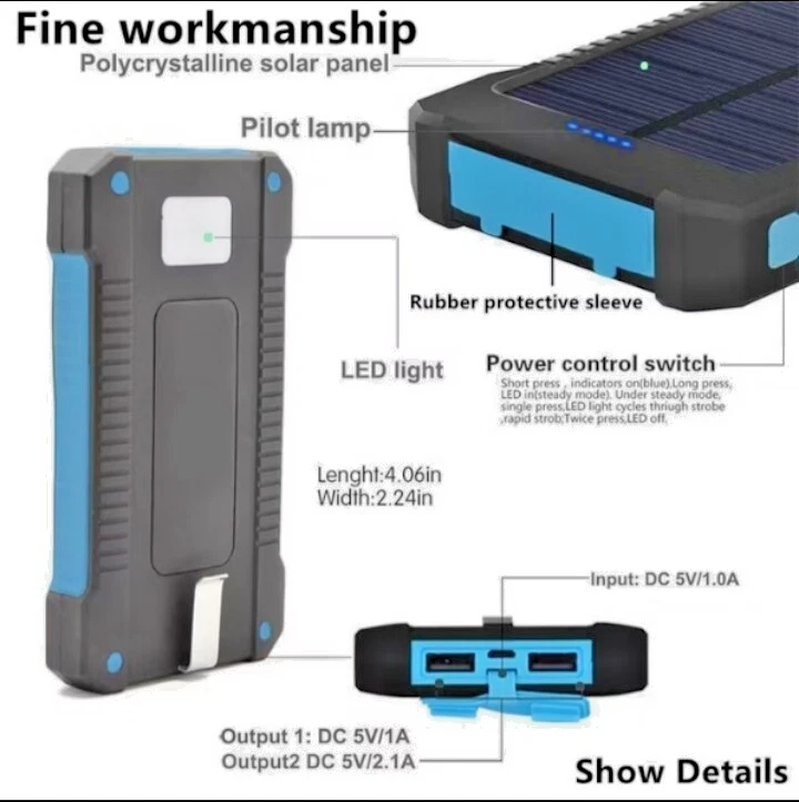 Solar Power bank 20000mAh - Image 3 of 4