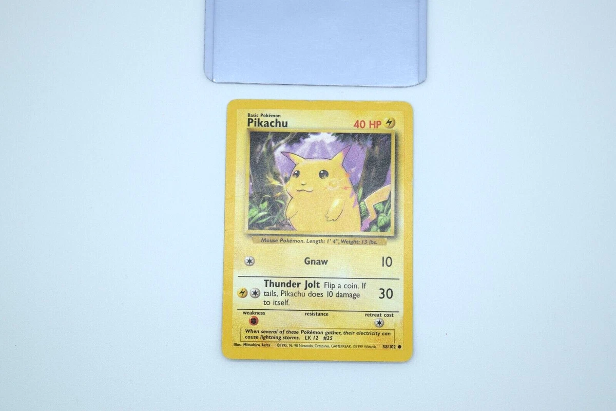 Pokémon TCG Base Set Pikachu Grade 9.5 Individual Collectible Card