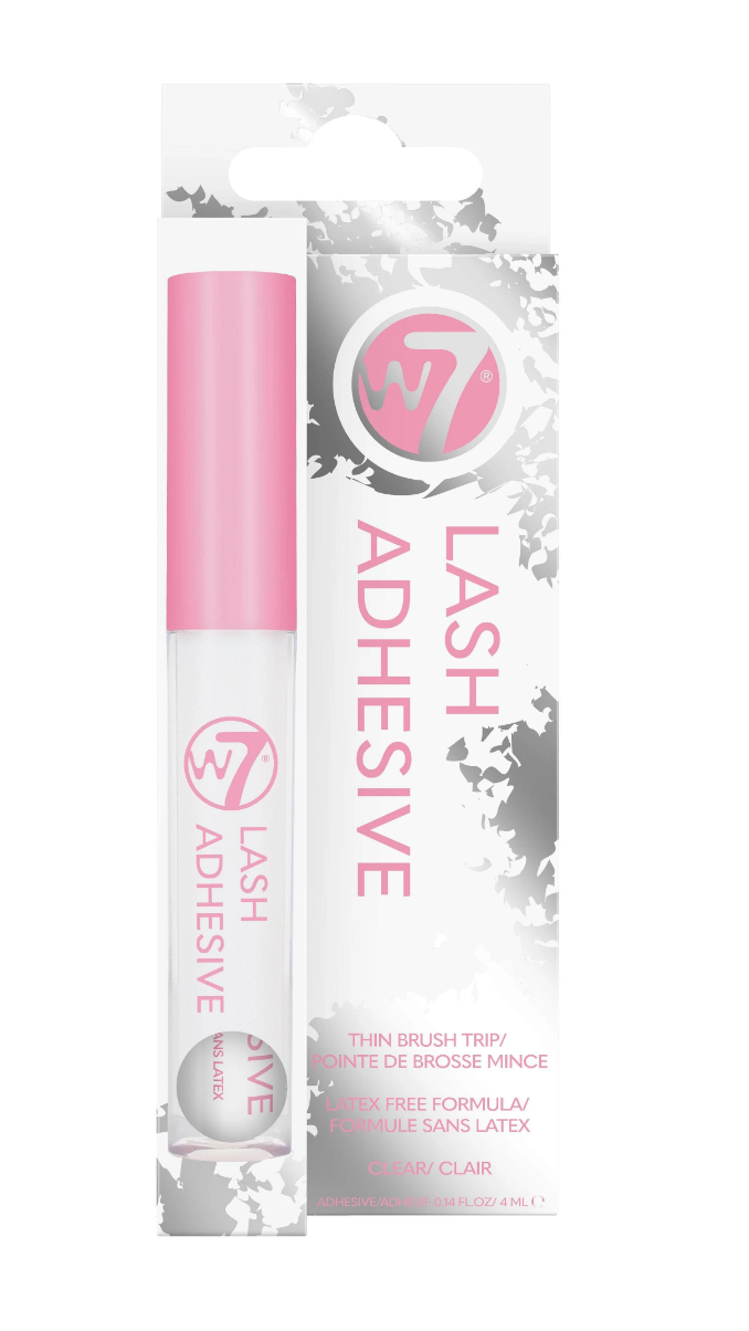 W7 Lash Adhesive Eyelash Glue Clear / Black Latex Free Thin Brush 4ml