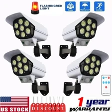 4x Dummy Security Camera Fake LEDs Flashing Light Home Surveillance Waterproof U