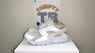 Nike Air Huarache All White Size 8 Sneakers Shoes 318429-111 Nike Mens Air Huarache 318429-111 White Running Shoes  main image 3