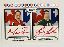 2008 Topps NFL Rookie Premiere Matt Ryan Brian Brohm Red Ink Rookie Autograph