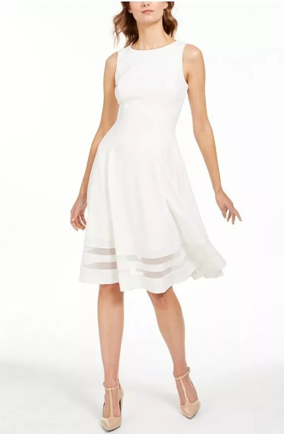 calvin klein white dress