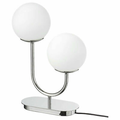 Ikea SIMRISHAMN Table lamp, chrome plated, opal glass 17 
