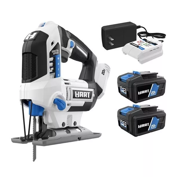 HART 2 Pack 20 Volt 4ah Batteries and Jig Saw eBay