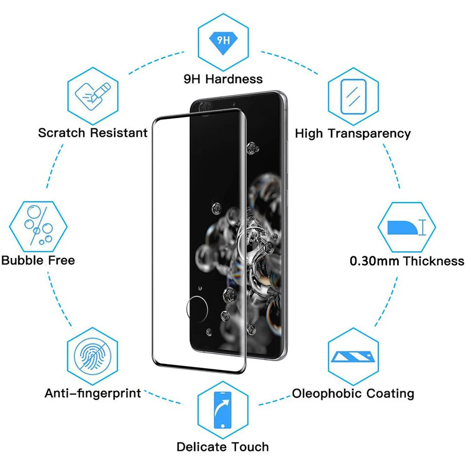 2pcs Full Protective Glass Screen Protector Edge to Edge for Galaxy S22/S22+ 5G - Изображение 3 из 4