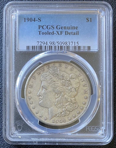 1904 S Morgan Silver Dollar $1 PCGS XF Details (715)