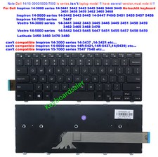 New for Dell Latitude 3450 3460 3470 3480 Inspiron 3442 3443 3445 3446 Keyboard