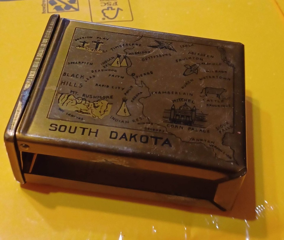 A VINTAGE SOUTH DAKOTA PILCHER CIGARETTE METAL CASE eBay