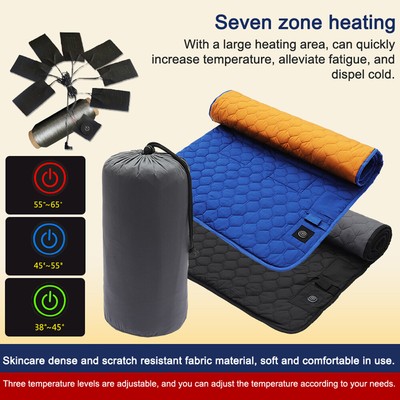 USB Heizkissen Für Camping - 6-Zonen Heizmatte Mit Temperaturregelung