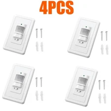 4Pack Auto On/Off Sensor Switch Motion Infrared PIR Occupancy Vacancy Wall Light