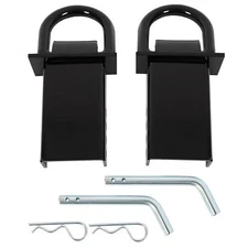 Stake Pocket D Ring Heavy Duty Adjustable Trailer Stake Pocket Black 2 Pack