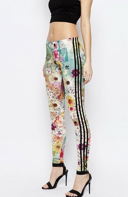 ADIDAS x FARM RIO Confetti Rainbow Floral Leggings - UK size 8