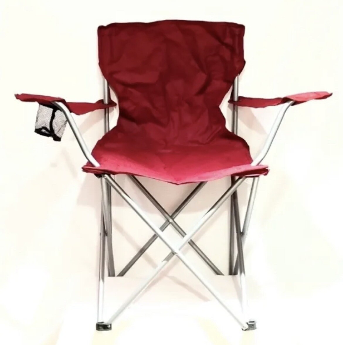 Ozark Trail Folding Outdoor Camping Chair with Cup Holder Red