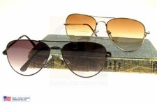 125-400 Mens Womens BIFOCAL Sunglasses AVIATOR style Lightweight SPRING HINGES
