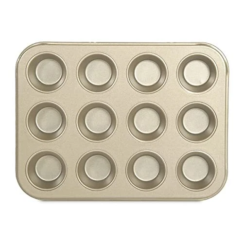 12-Cup Heavy Duty Metal Cupcake Tin Non-Stick Muffin Pan for Baking
Opens in a new window or tab