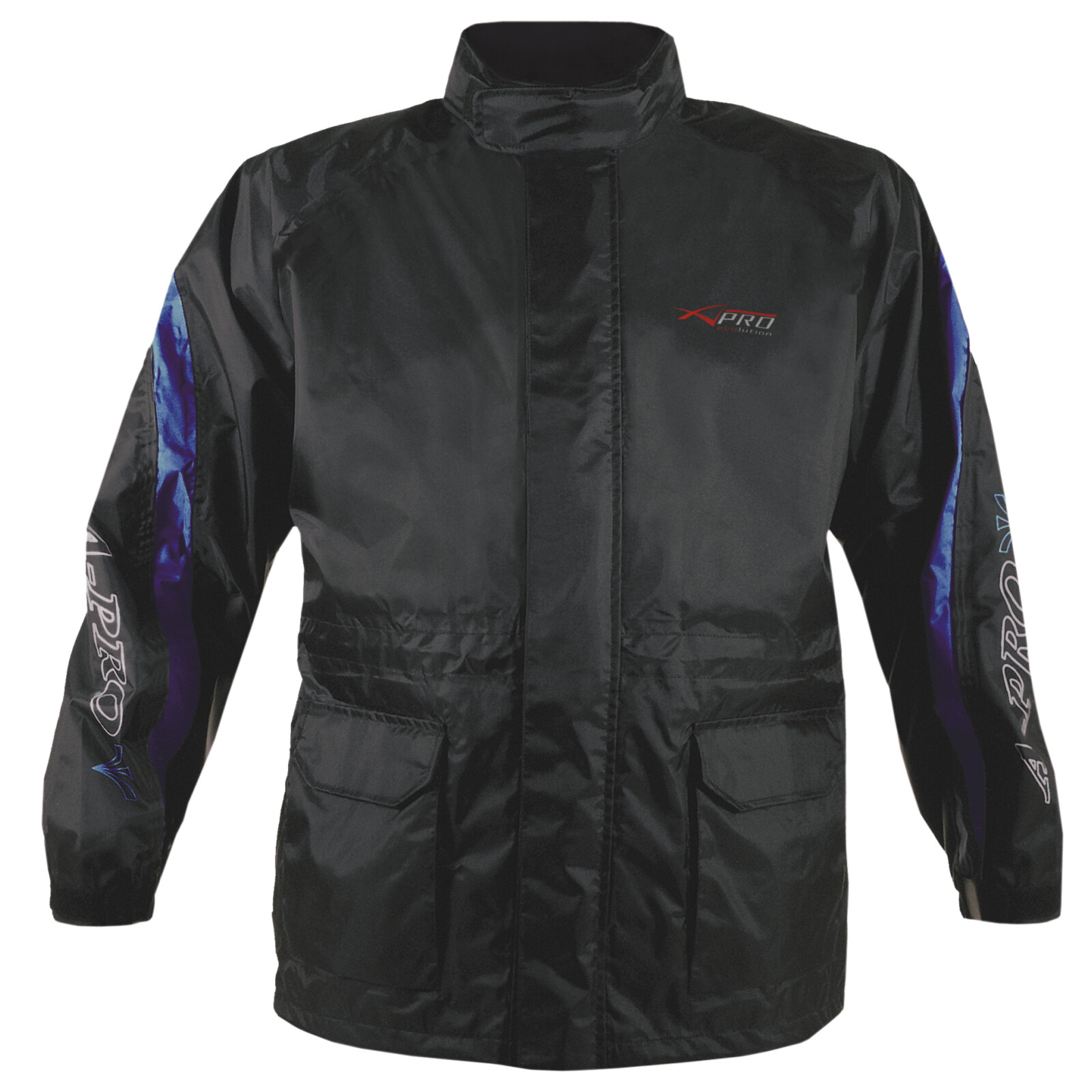 Rain Jacket Warterproof Over Coat Motorcycle Motorbike Scooter Lined Blue L