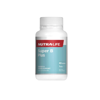 Nutra-Life Super B Plus For Energy and Stress Support 60 Capsules