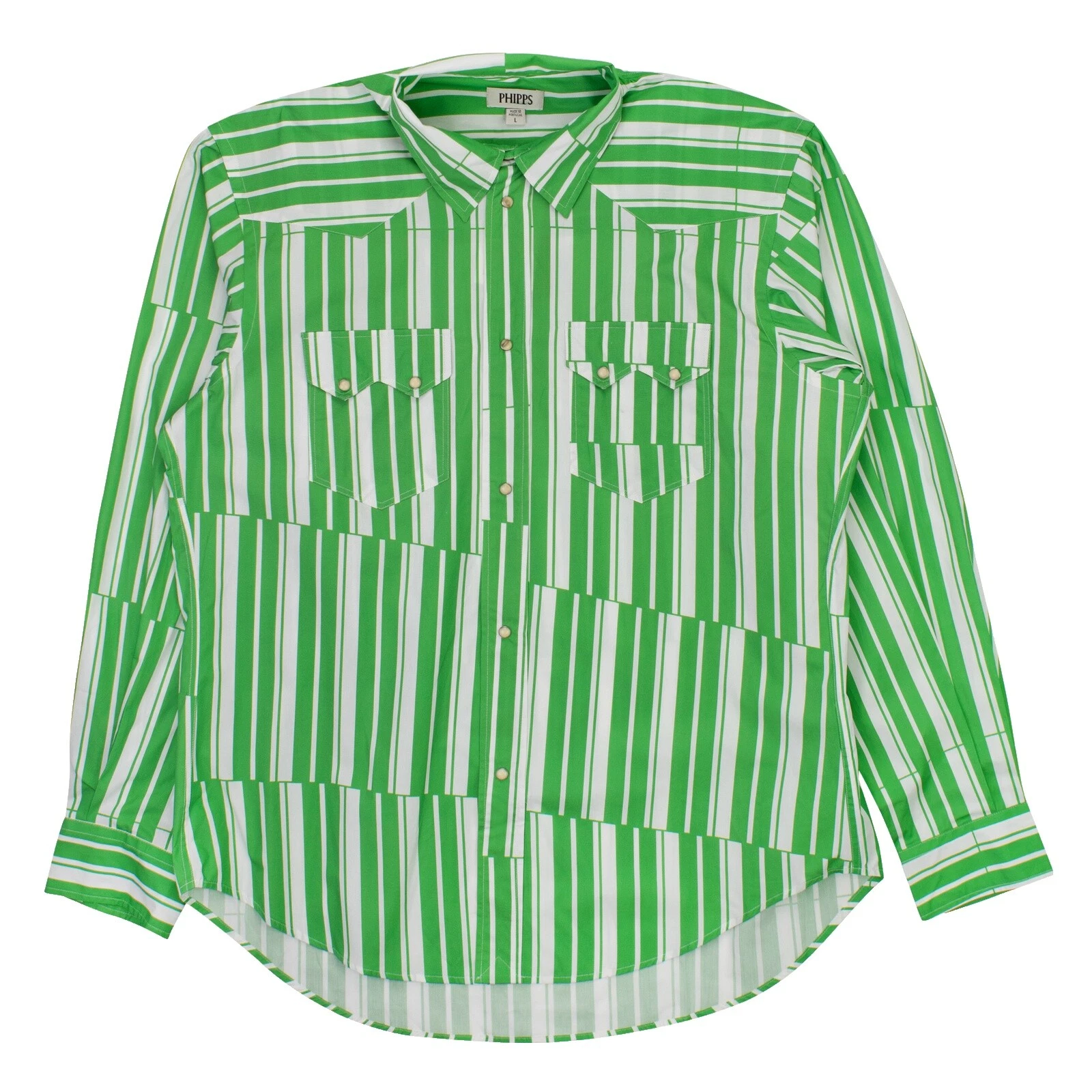 Striped Silk Casual Button-Down Shirts for Men