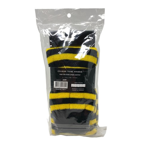 BUMBLE BEE JAMBIÈRES JAMBIÈRES JAUNE NOIR RAYURES JAMBIÈRES ROBE FANTAISIE MOLLET RAYÉ - Photo 4/5