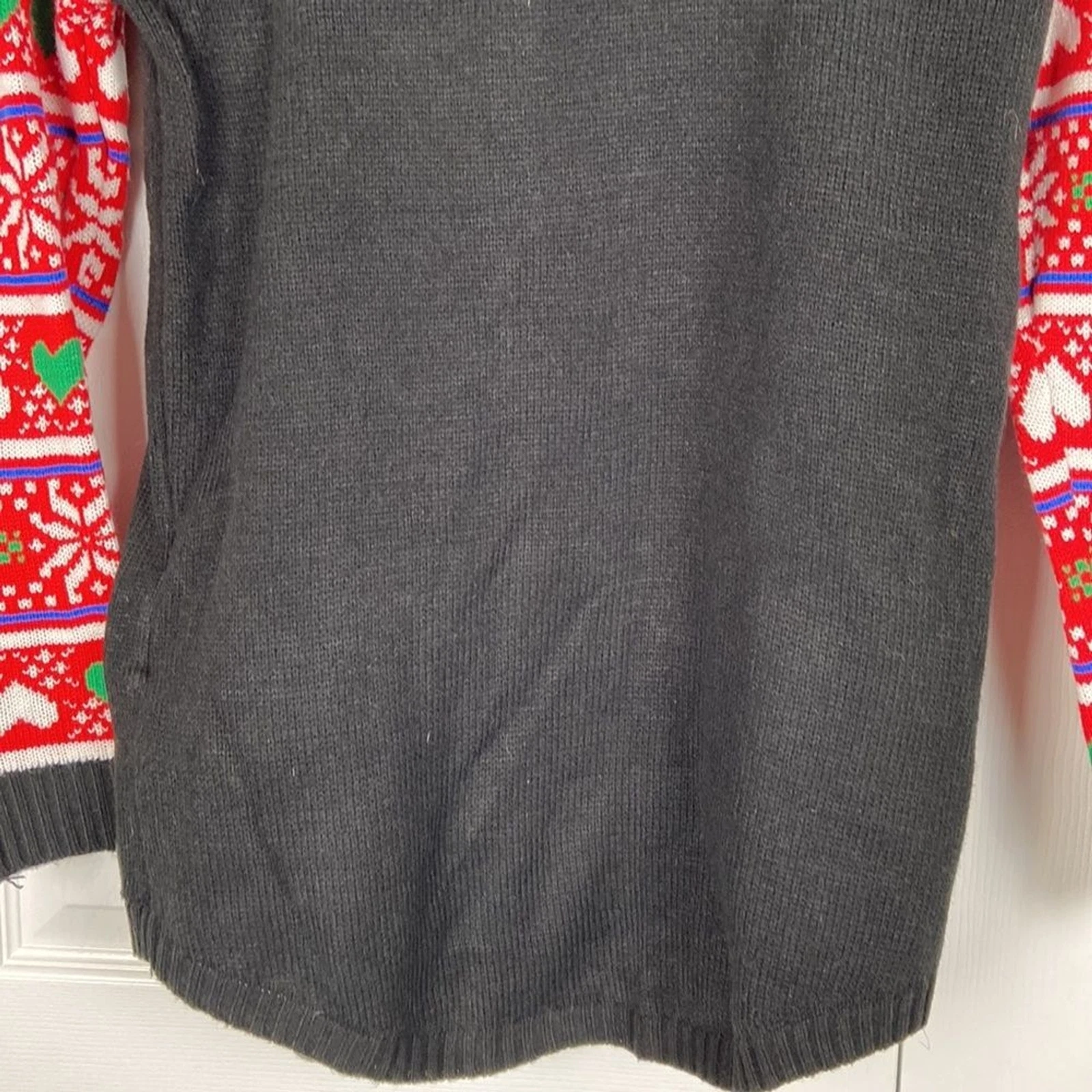 No Boundaries ugly Christmas cat sweater tunic womens XXL