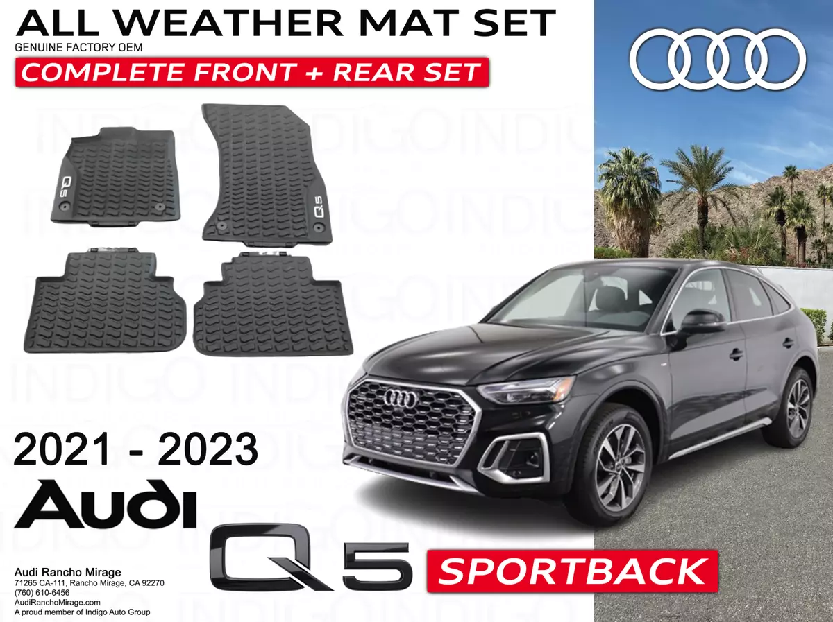 2021 2023 Audi Q5 SPORTBACK Rubber Floor Mats Set COMPLETE FRONT