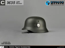 ZYTOYS 1/6 WWII German M35 C Helmet Metal Model For 12" Soldier Figure Scene