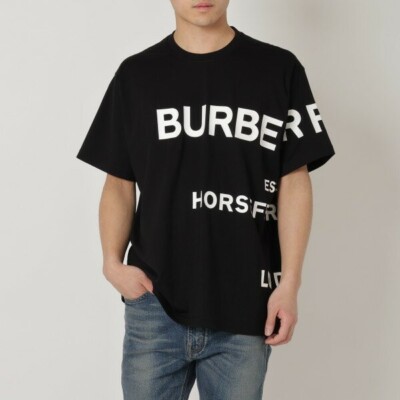Burberry Men's Black Horseferry Print Short Sleeve T-Shirt Size S