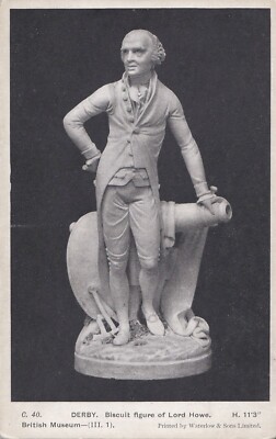 EPC1003) PC Derby, Biscuit figure of Lord Howe, British Museum, UK, unused