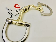D-Ring Curved Snaffle Bit Angled Mouthpiece (UKSALES25®) *SAME DAY DISPATCH*