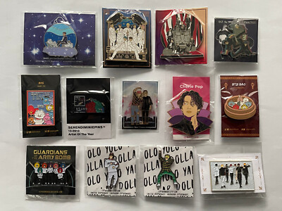 BTS Enamel Pins Set / Jungkook, Jimin, V, Suga, Jin, J-Hope, RM / Kpop