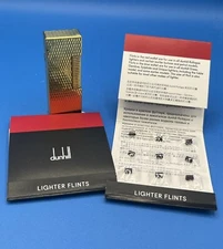 New Alfred Dunhill Rollagas Red flints, 9 pc Wallet. With same day shipping