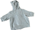 1J 0-3M BABY GAP Appliqued LOGO Full Zip Hoodie Hooded Sweatshirt Jacket gray — photo 4