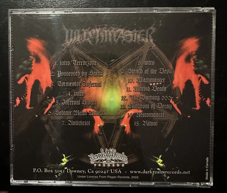 Witchmaster - Violence & Blasphemy CD "Dark Realm Records" 2002 reissue. - Imagem 2 de 3