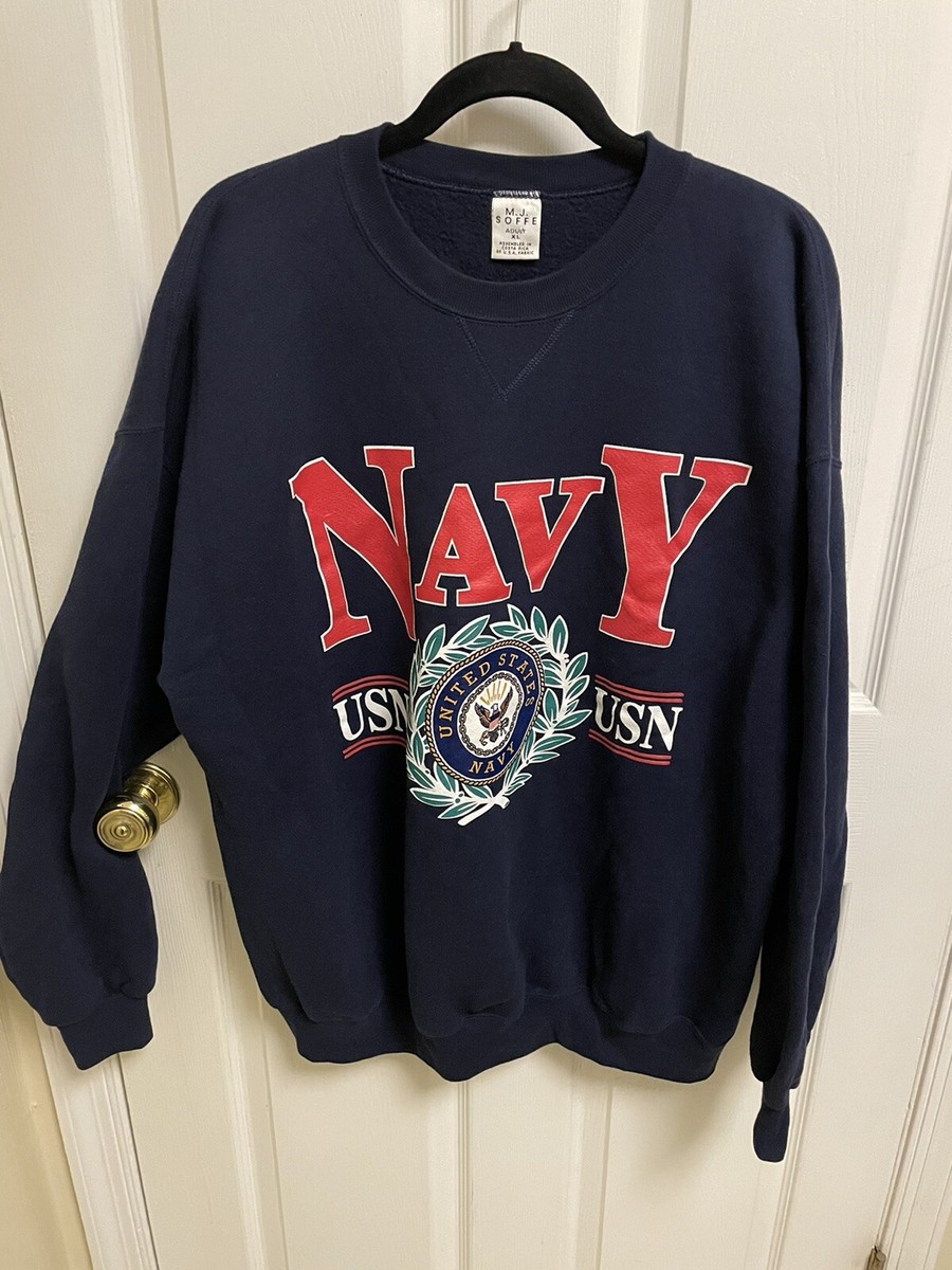 MJ Soffe U.S. Navy Pullover Sweatshirt Size XL Poly/Cotton Navy 