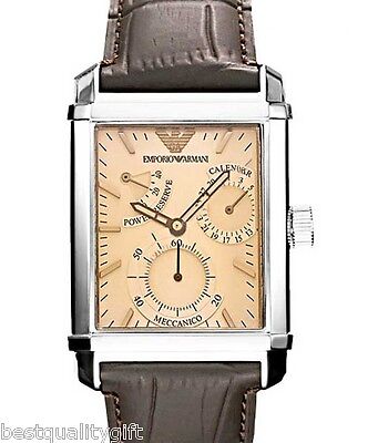 EMPORIO ARMANI BROWN CROC LEATHER AUTOMATIC MECCANICO MEN EMPORIO ARMANI BROWN CROC LEATHER AUTOMATIC MECCANICO MEN