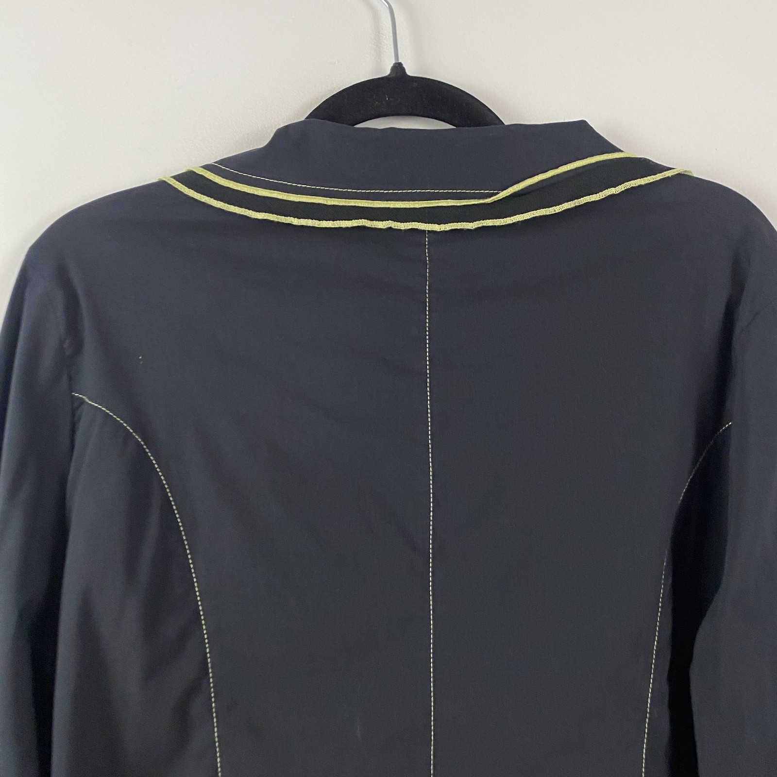 Dolcezza Jacket Size XL Button Front Pockets Blac… - image 7