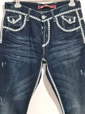 Cipo & Baxx Herren Jeans Regular Fit W30 L34 Blu Denim Mode Streetwear