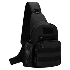 Mens Backpack Tactical Sling Shoulder Bag Molle Travel Chest Pack Outdoor Hiking