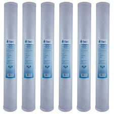 20 x 2.5 Inch 5 Micron EP-20 Carbon Block Sediment Water Filter 6 Pack